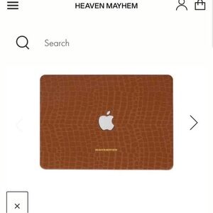 Heaven Mayhem Brown Crocodile Pattern laptop case